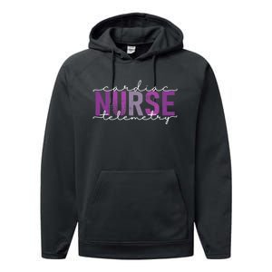 Cardiac Telemetry Nurse Practitioner Heart Nursing Pcu Nurse Performance Fleece Hoodie