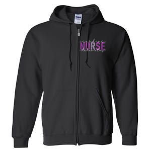 Cardiac Telemetry Nurse Practitioner Heart Nursing Pcu Nurse Full Zip Hoodie