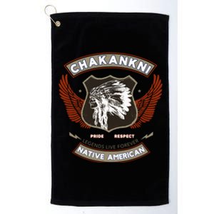 Chakankni Tribe Native American Indian Pride Respect Gift Platinum Collection Golf Towel