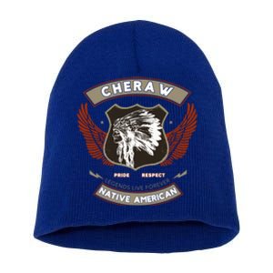 Cheraw Tribe Native American Indian Pride Respect Retro Cute Gift Short Acrylic Beanie