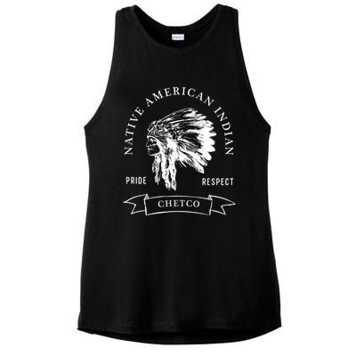 Chetco Tribe Native American Indian Pride Respect Vintage Great Gift Ladies PosiCharge Tri-Blend Wicking Tank