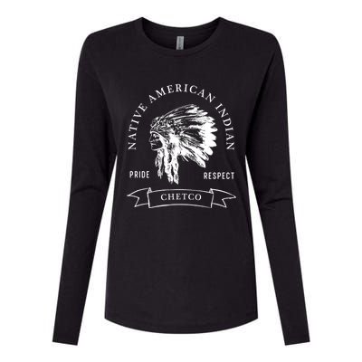 Chetco Tribe Native American Indian Pride Respect Vintage Great Gift Womens Cotton Relaxed Long Sleeve T-Shirt