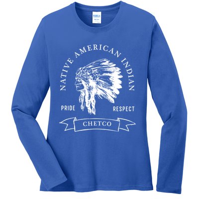 Chetco Tribe Native American Indian Pride Respect Vintage Great Gift Ladies Long Sleeve Shirt