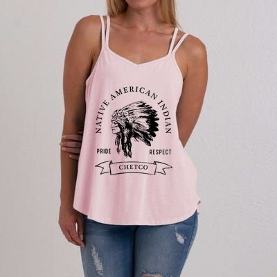 Chetco Tribe Native American Indian Pride Respect Vintage Great Gift Women's Strappy Tank