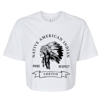 Chetco Tribe Native American Indian Pride Respect Vintage Great Gift Bella+Canvas Jersey Crop Tee