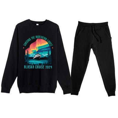 Chasing The Northern Lights Alaska Cruise 2024 Adventure Premium Crewneck Sweatsuit Set