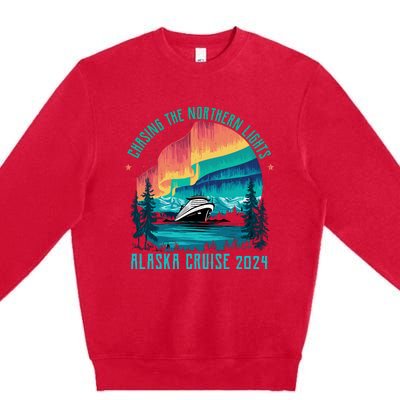 Chasing The Northern Lights Alaska Cruise 2024 Adventure Premium Crewneck Sweatshirt