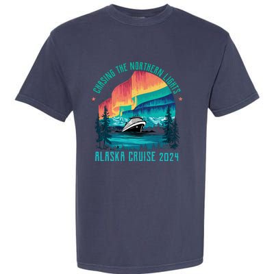 Chasing The Northern Lights Alaska Cruise 2024 Adventure Garment-Dyed Heavyweight T-Shirt