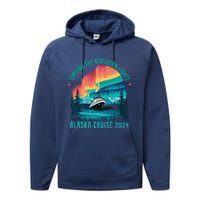 Chasing The Northern Lights Alaska Cruise 2024 Adventure Performance Fleece Hoodie