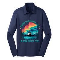 Chasing The Northern Lights Alaska Cruise 2024 Adventure Silk Touch Performance Long Sleeve Polo