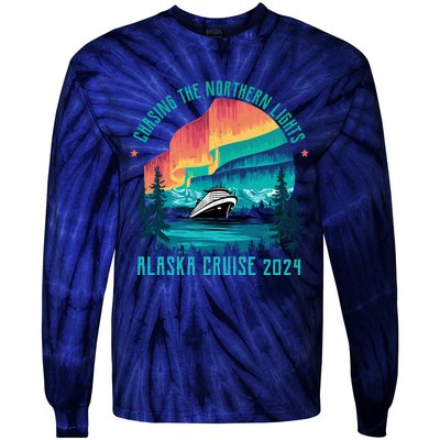 Chasing The Northern Lights Alaska Cruise 2024 Adventure Tie-Dye Long Sleeve Shirt