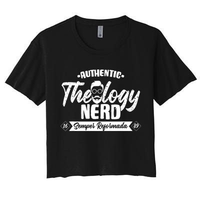 Christian Theology Nerd 1689 Reformed Seminary Women's Crop Top Tee