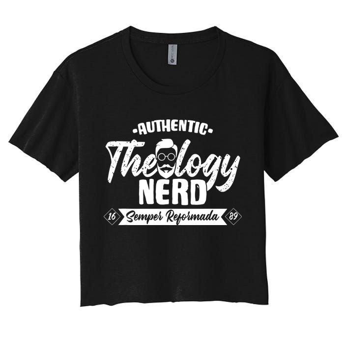 Christian Theology Nerd 1689 Reformed Seminary Women's Crop Top Tee