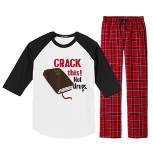 Crack This Not Drugs Holy Bible Christian God Gift Raglan Sleeve Pajama Set