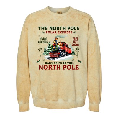 Christmas The North Pole P.O.L.A.R E.X.P.R.E.S.S The North Pole Xmas Colorblast Crewneck Sweatshirt