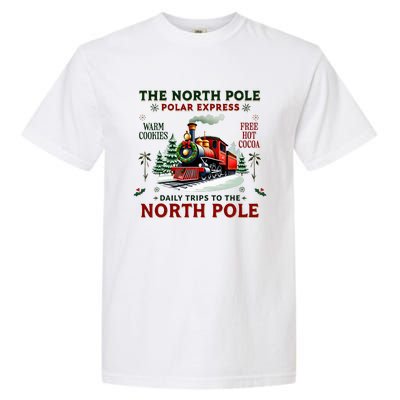 Christmas The North Pole P.O.L.A.R E.X.P.R.E.S.S The North Pole Xmas Garment-Dyed Heavyweight T-Shirt