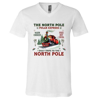 Christmas The North Pole P.O.L.A.R E.X.P.R.E.S.S The North Pole Xmas V-Neck T-Shirt