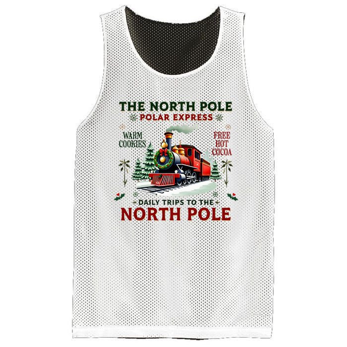 Christmas The North Pole P.O.L.A.R E.X.P.R.E.S.S The North Pole Xmas Mesh Reversible Basketball Jersey Tank