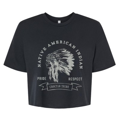 Choctaw Tribe Native American Indian Pride Respect Bella+Canvas Jersey Crop Tee