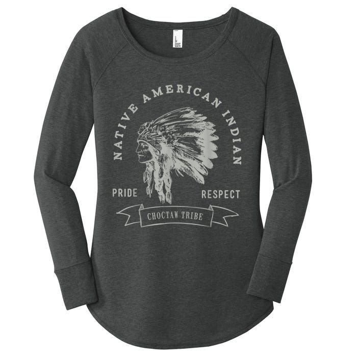 Choctaw Tribe Native American Indian Pride Respect Women's Perfect Tri Tunic Long Sleeve Shirt