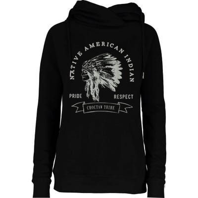 Choctaw Tribe Native American Indian Pride Respect Womens Funnel Neck Pullover Hood