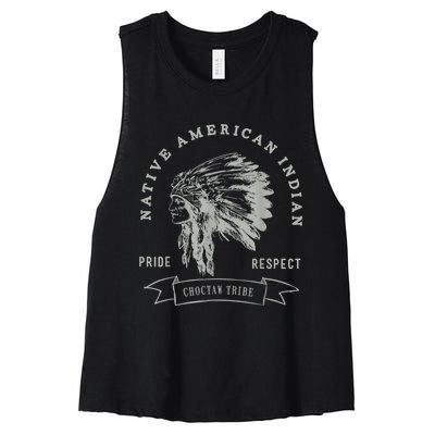 Choctaw Tribe Native American Indian Pride Respect Women's Racerback Cropped Tank