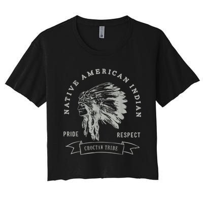 Choctaw Tribe Native American Indian Pride Respect Women's Crop Top Tee