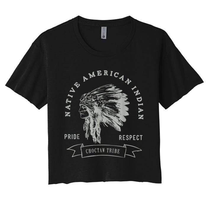 Choctaw Tribe Native American Indian Pride Respect Women's Crop Top Tee