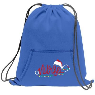 Christmas Tree Nursing Funny Nurse Rn Lpn Squad Cool Gift Sweatshirt Cinch Pack Bag