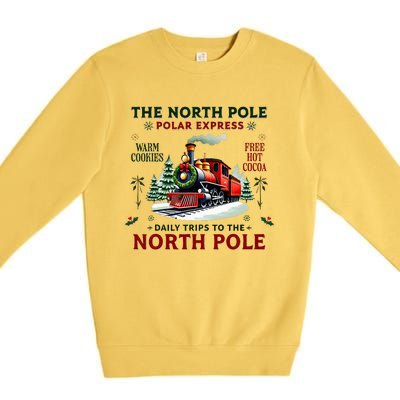 Christmas The North Pole Express The North Pole Xmas Premium Crewneck Sweatshirt