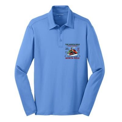 Christmas The North Pole Express The North Pole Xmas Silk Touch Performance Long Sleeve Polo