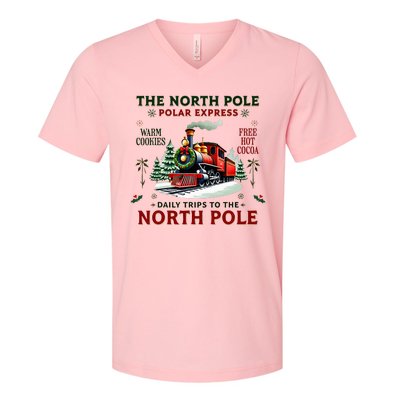 Christmas The North Pole Express The North Pole Xmas V-Neck T-Shirt