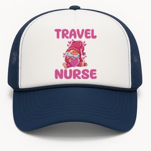 Cute Travel Nurse Gnome Outfit Registered Nurse Great Gift Trucker Hat