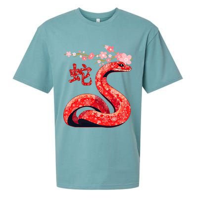 Chinese Traditional New Year 2025 Year Of The Snake 2025 Sueded Cloud Jersey T-Shirt