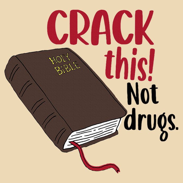 Crack This Not Drugs Holy Bible Christian God Saying Drawstring Bag