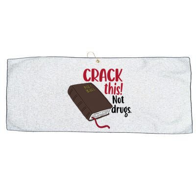 Crack This Not Drugs Holy Bible Christian God Saying Large Microfiber Waffle Golf Towel