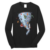 Christmas Tornado New Year Storm Scary Weather  Long Sleeve Shirt