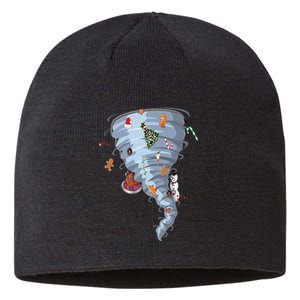 Christmas Tornado New Year Storm Scary Weather  Sustainable Beanie