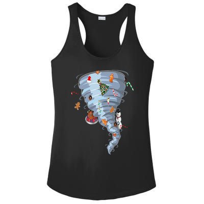 Christmas Tornado New Year Storm Scary Weather  Ladies PosiCharge Competitor Racerback Tank