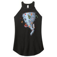 Christmas Tornado New Year Storm Scary Weather  Women’s Perfect Tri Rocker Tank