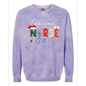 Christmas Trauma Nurse Funny Gift For Nursing Student Gift Colorblast Crewneck Sweatshirt