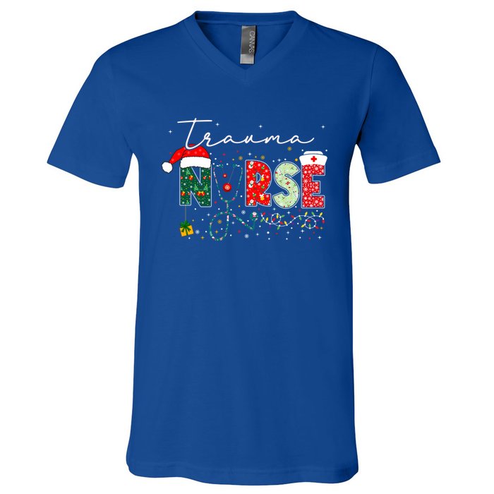 Christmas Trauma Nurse Funny Gift For Nursing Student Gift V-Neck T-Shirt