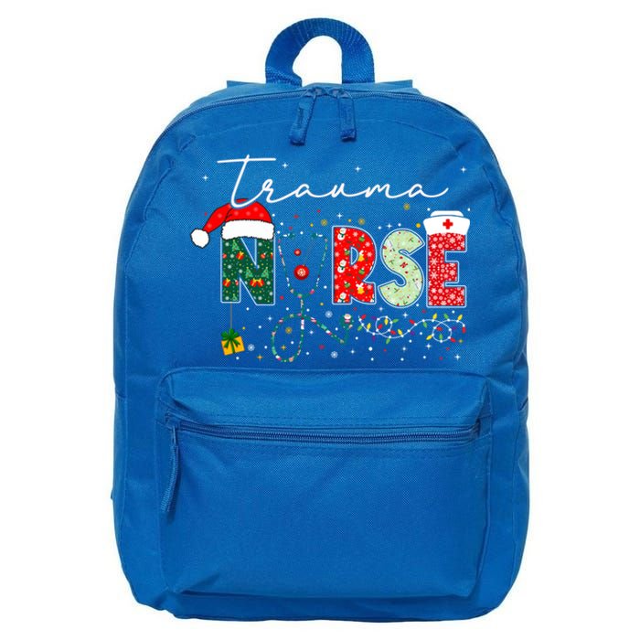 Christmas Trauma Nurse Funny Gift For Nursing Student Gift 16 in Basic Backpack