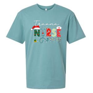 Christmas Trauma Nurse Funny Gift For Nursing Student Gift Sueded Cloud Jersey T-Shirt