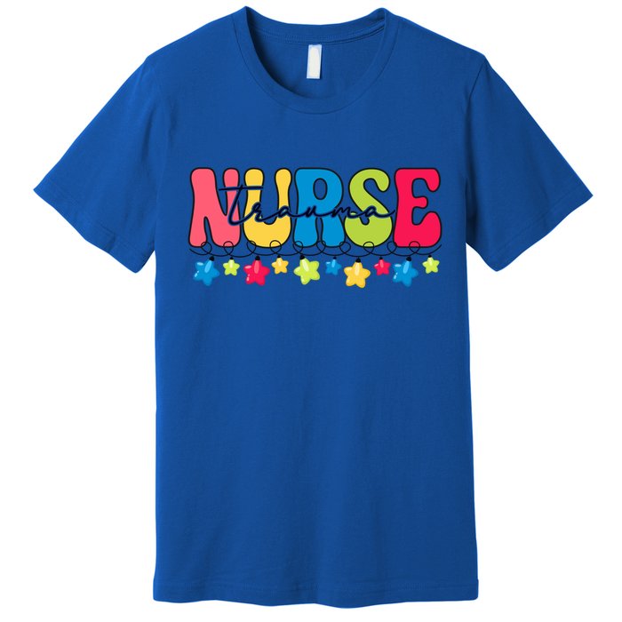 Christmas Trauma Nurse Funny Gift For Nursing Student Gift Premium T-Shirt