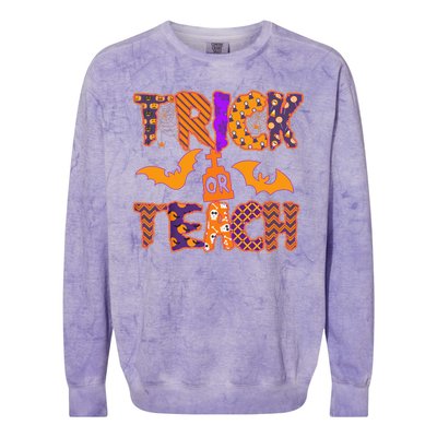 Cute Trick Or Treat Halloween Patterns Colorblast Crewneck Sweatshirt