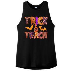 Cute Trick Or Treat Halloween Patterns Ladies PosiCharge Tri-Blend Wicking Tank