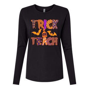 Cute Trick Or Treat Halloween Patterns Womens Cotton Relaxed Long Sleeve T-Shirt