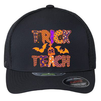 Cute Trick Or Treat Halloween Patterns Flexfit Unipanel Trucker Cap