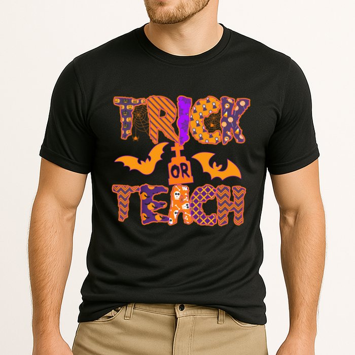 Cute Trick Or Treat Halloween Patterns Performance Shirt